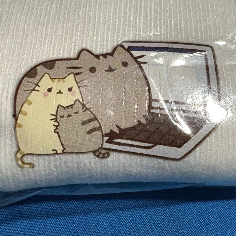 Kitty Cat Anime Girl's Women's Teen's Crew Socks Computer Kitties